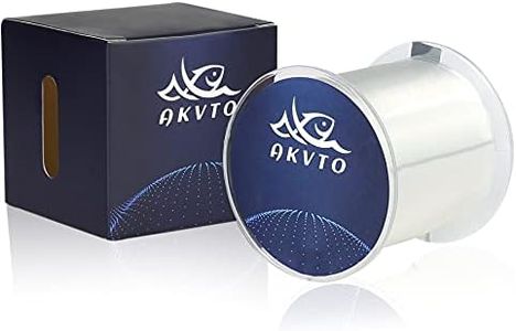 AKVTO Premium MONOFILAMENT Fishing LINE- Monofilament Fishing Line 500Yds - Ultimate Strength Abrasion Resistant Leader Line Strong Mono, Mono Fishing Line 10-35LB, Low- & High-Vis Available