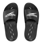 Speedo Men's Slides | Pool Sliders | Quick Dry, Black, 9 UK