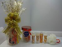 Sanctuary Spa Gift Set Hamper, Body Wash, Body Lotion Body Puff, Forming Bath, Hand Cream, Pamper Gift Set for Women