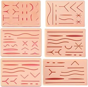 Threlaco 6 Pcs Suture Practice Pads Suture Pad Kit with Wounds Hard to Rip Tear or Break for Medical Vet Students Veterinarian Nurses Training Practice