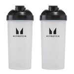 Myprotein Shaker Bottles Pack of 2-600ml, BPA-Free Protein Shakers, Ideal for Mixing Protein Shakes, Smoothies, and Supplements, Leak-Proof Design