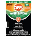 OFF Deep Woods Deet Free Insect and Mosquito Repellent Towelettes, Bug Spray Wipes for Camping, Bug Repellent Safe for Clothing, 10 Ct, (Packaging May Vary)