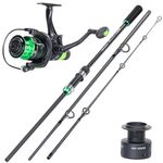 Sougayilang Surf Fishing Combo，Surf/Carp Rod With 4000 Carp Reel Set,3-Section Travel Fishing Tackle Combo,For Sea/Beach Fishing-LS27