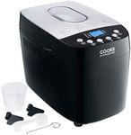 Cooks Professional Digital Bread Maker | 15 Programmes, 8 Custom Presets, Delay Timer & Keep Warm Function & Accessory Kit | Kitchen Countertop Breadmaker Machine for Home Baking | Black & Silver