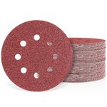 Bolatus 30Pcs 125mm Sanding Discs, 5 Inch 8 Hole Hook and Loop Round Orbital Sanding Pads, 40 60 80 120 240 320 Grits Sanding Discs