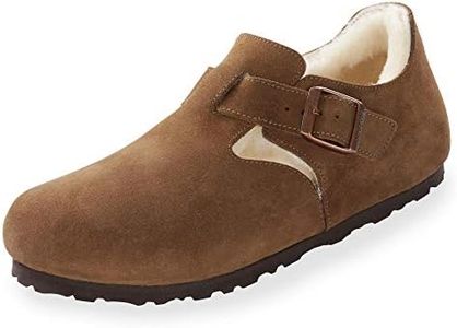 Birkenstock Unisex London Shearling Suede Leather Shearling Tea Shoes, Shearling Tea, 9.5 US