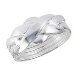 Puzzle Criss Cross Knot Ring New 92