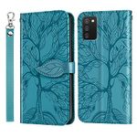 Samsung Galaxy A03s Wallet Case with Card Holder/Slot,Ultra Slim Flip Folio PU Leather Kickstand Shell with Magnetic Classic Protection Fold Phone Cover for Galaxy A03s 6.5 inch,Turquoise