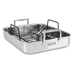 Viking Culinary 3-Ply Stainless Steel Roasting Pan, Includes a Nonstick Rack, Dishwasher, Oven Safe, Works on All Cooktops Including Induction