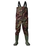 Dirt Boot CAMO Nylon Chest Waders 100% Waterproof Fly COARSE Fishing Wader 9 UK EU43