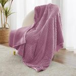 BSB HOME Pencil Pattern Flannel Fleece Sherpa Blanket – 220 x 150 cm, Soft, Plush, Fluffy Season/AC and Mild Winter Reversible Blanket - Single Bed (Color- Pink, Weight - 1.6 kg)