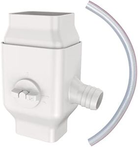 Prestantious Gutter Downspout Diverter Rainwater Diverter, Rainwater Collection System with Adjustable Valve, Fits for 2”x3”Standard Downspout, Diverts Water into Rain Barrel, 4ft. 1-1/4”Hose