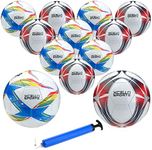 Xcello Sports Soccer Ball Size 4 Assorted Graphics with Pump (Pack of 12)