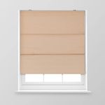 A.Unique Home Textured Weave Dimout Roman Window Blind in a Variety of Colours and Sizes Ideal for any Room. (Natural, 180cm x 170cm (70.8" x 66.9") (6FT))