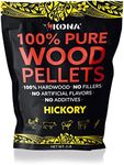 Kona 100% Hickory Smoker Pellets, Intended for Ninja Woodfire Outdoor Grill, 2 lb Resealable Bag