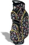 Womens Golf Bag - Taboo Fashions Lightweight Ladies Cart Bag, 14-Way, 7 Zippered Pockets, Rain Hood, Insulated Beverage Compartment (Sugar Skulls)