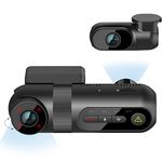 VIOFO T130 Uber 3 Channel Dash Cam, Built in WIFI GPS, 2K Three way Car Dash Camera, IR Night Vision, 1440P Front 1080P Inside and Rear, Supercapacitor, G-Sensor, 24 Hour Parking Mode, 256GB Supported