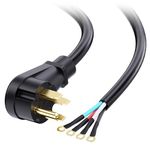 Cable Matters 4 Prong to 4 Wire Range Cord, Heavy Duty 6/8 AWG 50 Amp Cord (NEMA 14-50P to 4-Wire) - 10 Feet