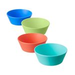 Nuby Good Square Meal Toddler Weaning Bowls - Durable | Dishwasher Safe | Self-Feeding (Pack of 4)