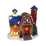 Christmas Village Creamery Lighted Musical Snow Village Collectible Building Perfect Addition to Your Christmas Indoor Decorations & Holiday Displays