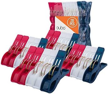 Clips para Toallas de Playa, Paquete de 20 Clips de Silla para Toallas de Playa, Crucero, Color Rojo, Blanco y Azul, Clips de Alta Resistencia para lavandería, Playa, Piscina o cruceros
