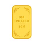 Muthoot Pappachan Swarnavarsham 24K (999) Yellow Gold Bar 5 Gm