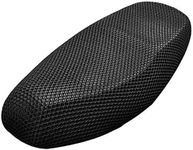 AUTUT Black Motorcycle Scooter Moped Seat Cover Seat Anti-Slip Cushion 3D Spacer Mesh Fabric, XX-Large