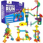 Desire Deluxe Marble Run Ball Magnetic Building Blocks Kids Montessori Toys – Construction Tiles for Boys & Girls 3–8-Year-Old – Great Birthday