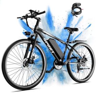 Misodo Electric Bike for Adults, 1500W Peak Mountain Ebike, 26" All-Terrain Electric Bicycle, 25 MPH 65 Miles Long Range, 48V 10.4Ah Removable Battery High-Step Commute E-Bike