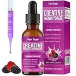 Creatine Monohydrate Liquid Drops - 60ML | Potent Creatine for Muscle Growth | Easy-to-Use Berry Blast Flavour | Creatine Monohydrate Powder Alternative | Maximum Gym Performance | Enhanced Absorption