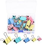 Hilitchi 100Pcs Colorful Binder Cli