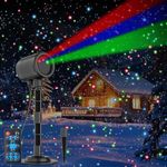 MXLATUU Christmas Laser Lights, RGB Laser Projector Light with RF Remote,Timer, Christmas Decorations Holiday Gift Projector for Xmas Home Garden Yard Party Outdoor Indoor Lights Show