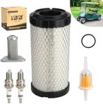 10L0L Golf Cart Tune Up Kit for EZGO TXT 2005-2009 w/MCI motor, EZGO RXV 2008-up w/robbins engine, EZGO ST350 Workhorse 1996-up Gas Vehicles, Air Filter Oil Filter Fuel Filter Spark Plug