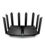 TP-Link AX7800 Tri-Band Gigabit 8-Stream Wi-Fi 6 Router, 7800 Mbps, 1×2.5 Gbps+4×1 Gbps Ports, 1.7 GHz Quad-Core CPU, USB 3.0+2.0, Ideal for Gaming Xbox/PS4/Steam&4K/8K, OneMesh (Archer AX95), Black