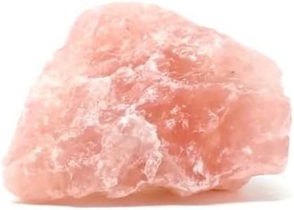 PURAJA Grande pezzo di quarzo rosa naturale | Pietra preziosa: quarzo rosa | Cristallo da utilizzare come pietra per computer, pietra per acqua, pietra curativa, decorazione