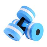 Dioche 2 PCS Aqua Dumbbells Water Foam Dumbbells Eva Water Aerobics Dumbbell Aquatic Barbell Aqua Fitness Swimming Pool Exercise