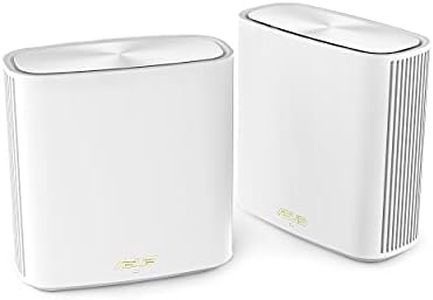 ASUS ZenWiFi XD6 Whole Home Mesh WiFi 6 System (2 Pack White): Coverage up to 500m2 (4+ Rooms), Easy Setup, Free Lifetime Network Security and Parental Controls