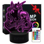 Unicorn Night Light for Girls,3D Illusion Unicorn Lamp 16 Colors Changing with Remote Control,Unicorn Light Bedroom Decor,Unicorn Toys for Girls,Unicorn Gifts for Girls Kids Christmas Birthday