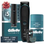 Gillette Men's Pubic Trimmer and Anti-Chafe Stick Bundle