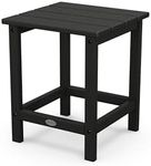 Poly-Wood ECT18BL Long Island 18-Inch Side Table, Black