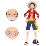 Uobmn Sea Adventure Piece Anime Figure - 1 Piece Figure with 3 Different Faces Collectible Anime Figurine and Ideal Gift for Fans