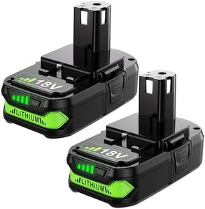 POWTREE Upgraded 3800mAh 18V P102 Lithium Battery Replacement for Ryobi 18V Battery Ryobi ONE+ P107 P108 P103 P104 P105 P106 P109 P122 Cordless Power Tools 2 Packs