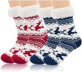Dressify® Men I Boy's Winter Socks Soft Warm Fuzzy Fleece-linned thick floor socks autumn and winter home leisure stockings 2 Pair Shoe Size 5 (Random Design & Color)