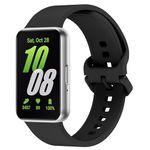 VEMIGON Sport Band Compatible with Samsung Galaxy Fit 3, Soft Silicone Replacement Watch Straps with Classic Clasp, Quick Release Metal Adapter wristband for Galaxy Fit3 2024 SM-R390 Men Women