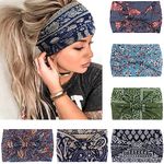 VENUSTE Wide Headbands for Women's Hair, Fashion Knotted Head Bands for Adult Women Hair Accessories, 6PCS (Boho)