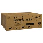 Whiskas Junior Classic Selection in Gravy 84 Pouches, Wet Kitten & Cat Food, Selection of Beef, Lamb, Chicken & Poultry, Megapack (84 x 85 g)