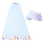 Younique Mosquito Net for Baby Cradle Swing/Mosquito Net for Baby Jhula with Side Zip Opening (0-3 yrs) (Violet Butterfly)