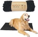 My Doggy Place - Ultra Absorbent Microfiber Dog Door Mat, Durable, Quick Drying, Washable, Prevent Mud Dirt, Keep Your House Clean (Charcoal, Large) - 36 x 26 inch