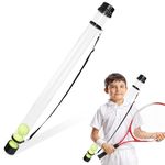 Get Out! Tennis Ball Hopper Tube for 16 Balls - Tennis Ball Pickup Collector Sports Ball Retriever Carrier - 40in, Black