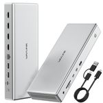 WAVLINK Pro DisplayLink Docking Station, Quad 4K HDMI Dock for Mac(M1-M5/Neo) & Windows Laptops, Up to 4 External Monitors, Powered by DL7400, PD 100W, 2.5Gb Ethernet, 10Gbps USB – Driver Required